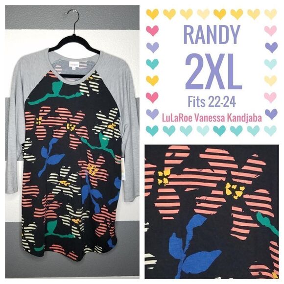 LuLaRoe Randy 2XL Floral NEW - Picture 1 of 1
